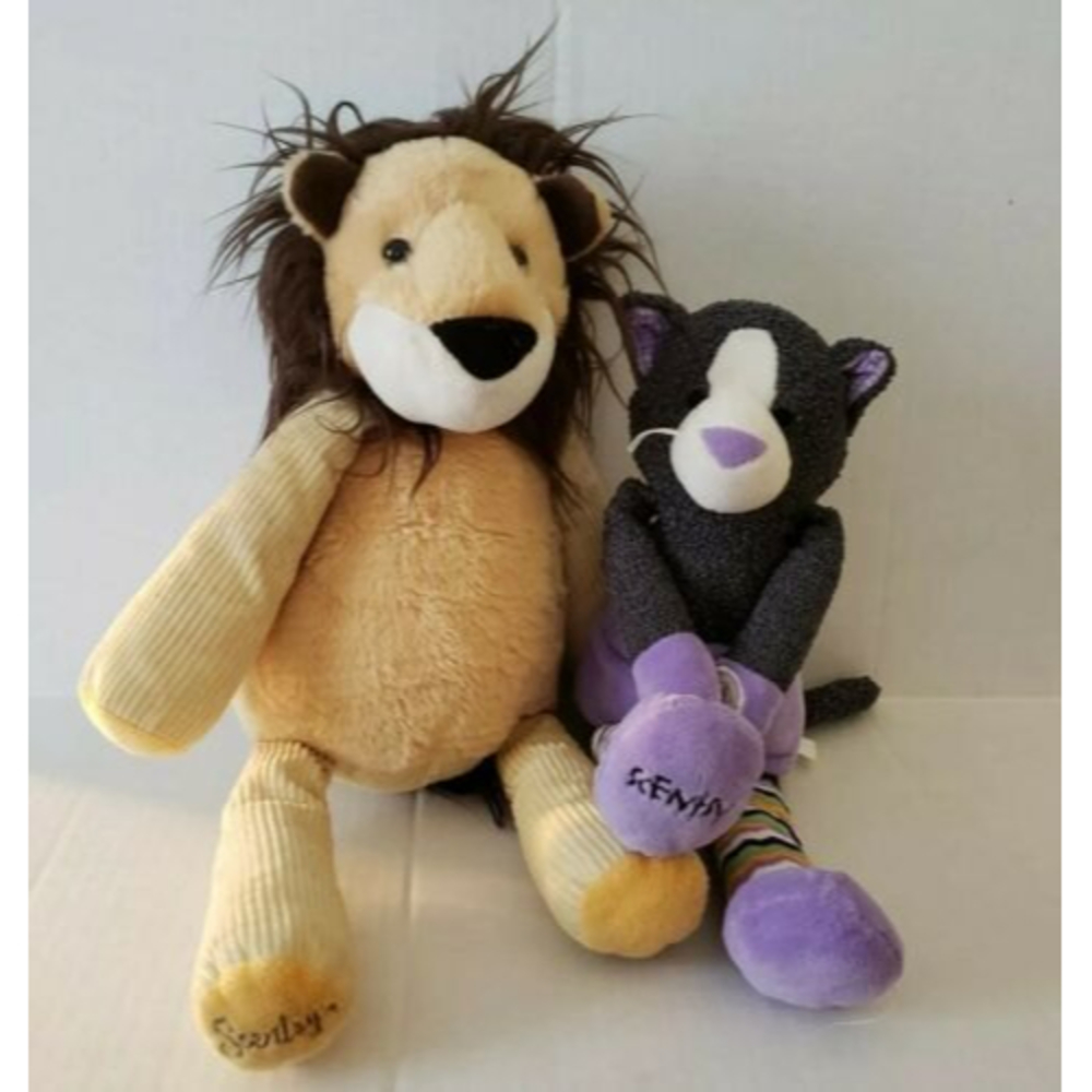 Scentsy Buddy Plush Roarbert the Lion Lovey and Cammy the Cat READ